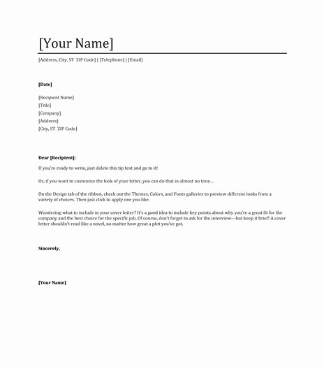 Cover Letter Template for Pages Inspirational New Cover Letter Word Templates Word Template Office