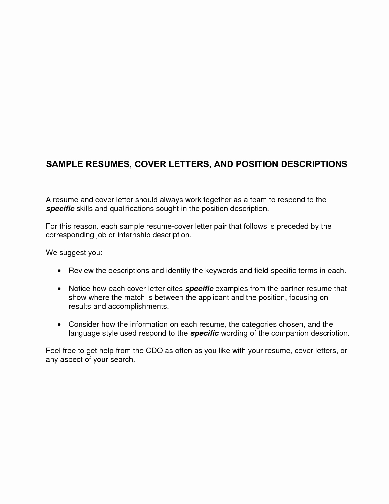 Cover Letter to A Resume New Basic Cover Letter for A Resume