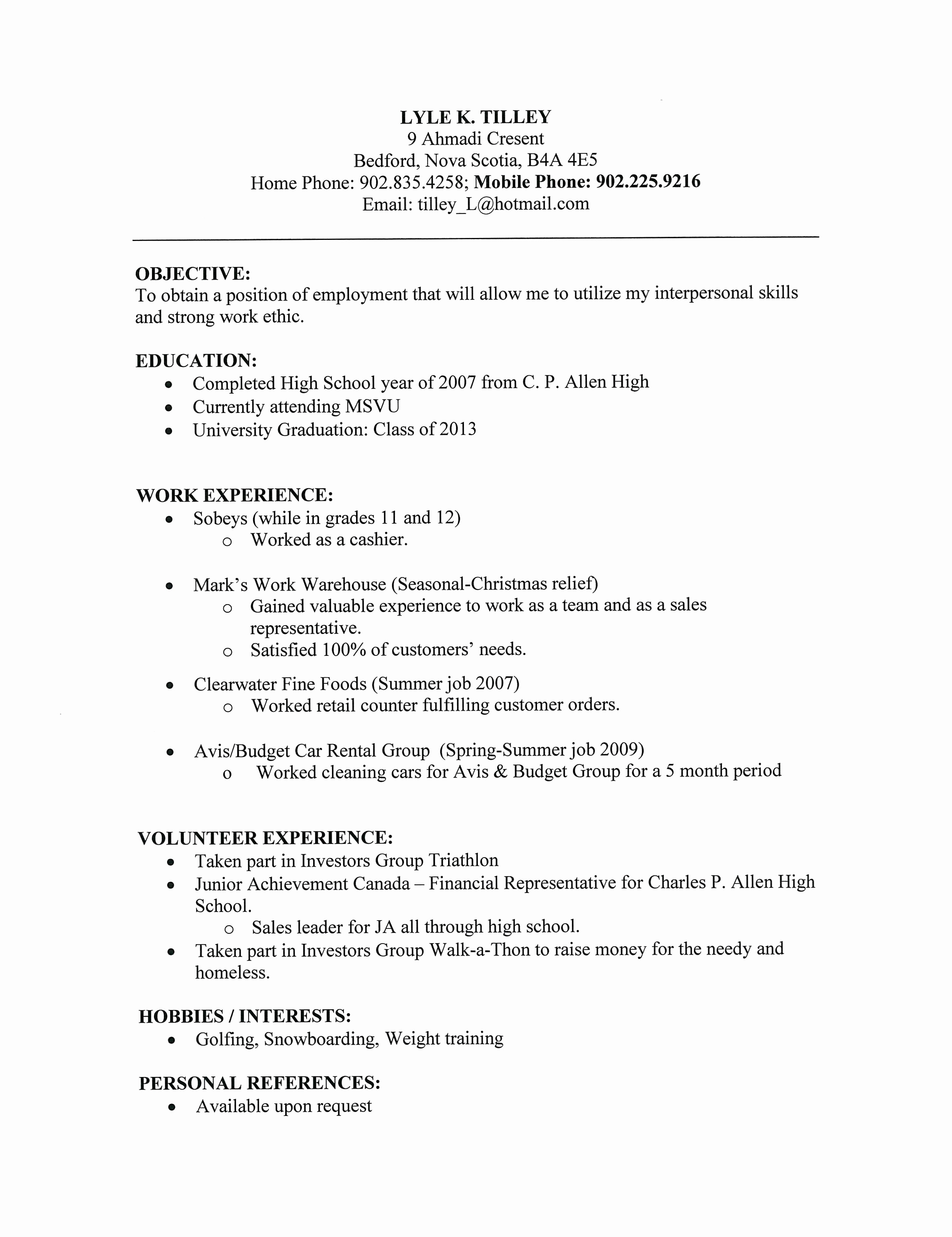 Cover Letter to A Resume New Resume &amp; Cover Letter