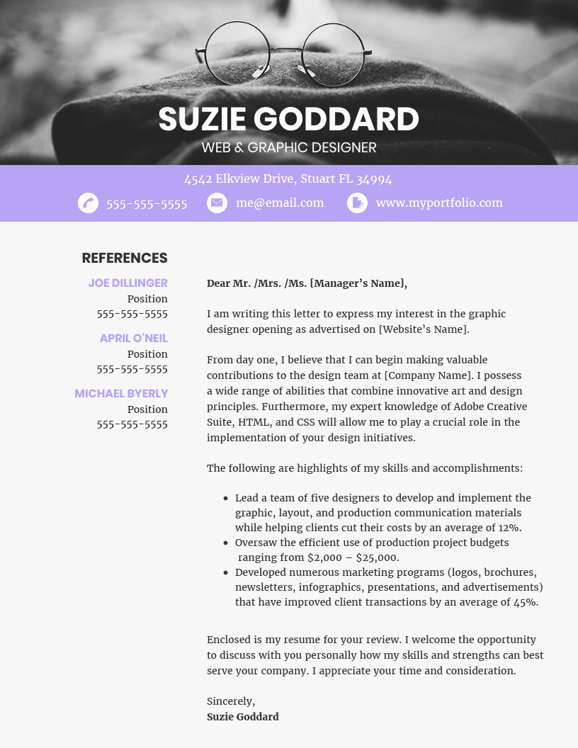 Cover Letter with Photo Template Inspirational 10 Cover Letter Templates and Expert Design Tips to