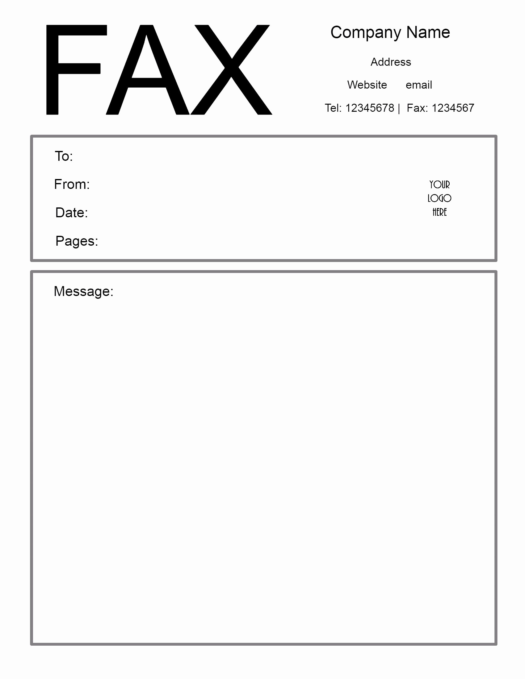 Cover Page for A Fax Unique Free Fax Cover Sheet Template