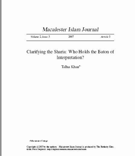 Cover Page for Literature Review Lovely the Macalester islam Journal A Stamped Cover Page On the
