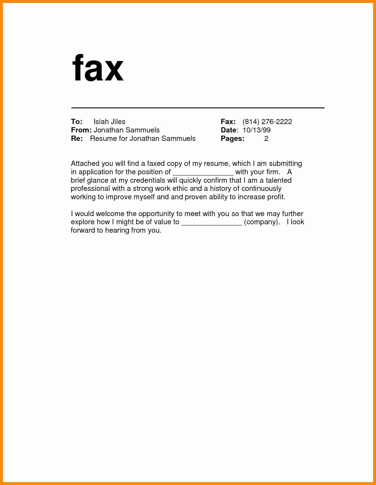 Cover Page for Resume Template Fresh Printable Fax Fax Cover Sheet for Resume Beautiful How to