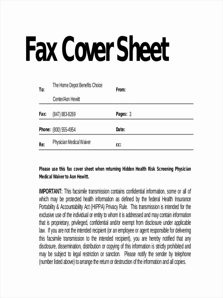 Cover Sheet for Fax Example Elegant Cover Medical Fax Cover Sheet