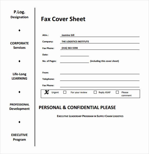 Cover Sheet Template for Resume Elegant 8 Sample Fax Cover Sheet for Resumes