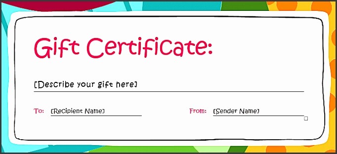 Create A Gift Certificate Free Fresh 7 Make Your Own Gift Voucher Template Free