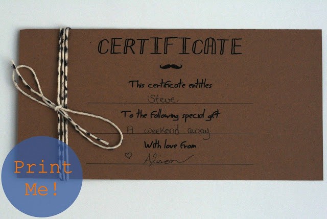 Create A Gift Certificate Free Lovely the Petit Cadeau Printable Gift Certificates for Men