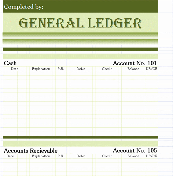 Create A Ledger In Excel Awesome General Ledger Template Girl Scout Pinterest