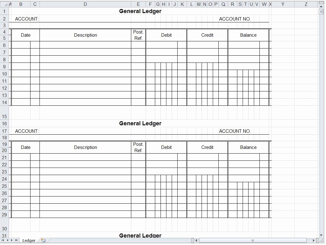 Create A Ledger In Excel Best Of General Ledger Spreadsheet