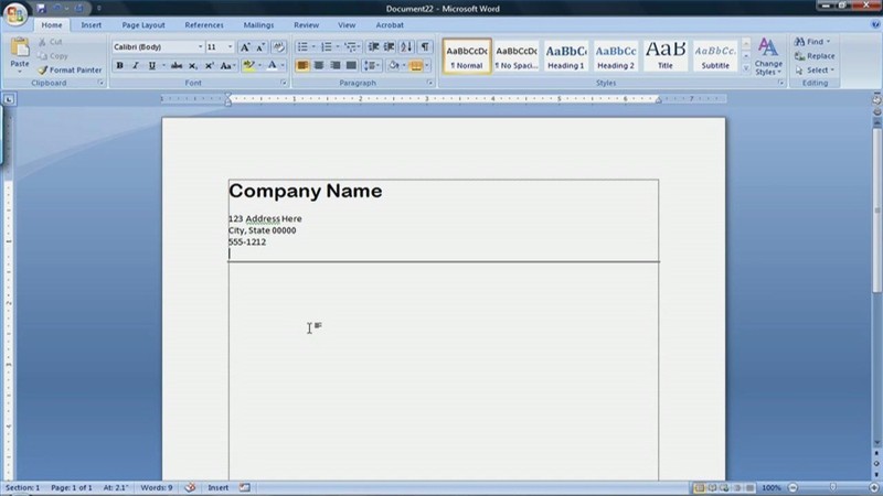 Create A Letterhead In Word Fresh Create Letter Template In Word 2007