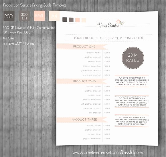 Create A Price List Template Beautiful Pricing Guide Template Stationery Templates Creative