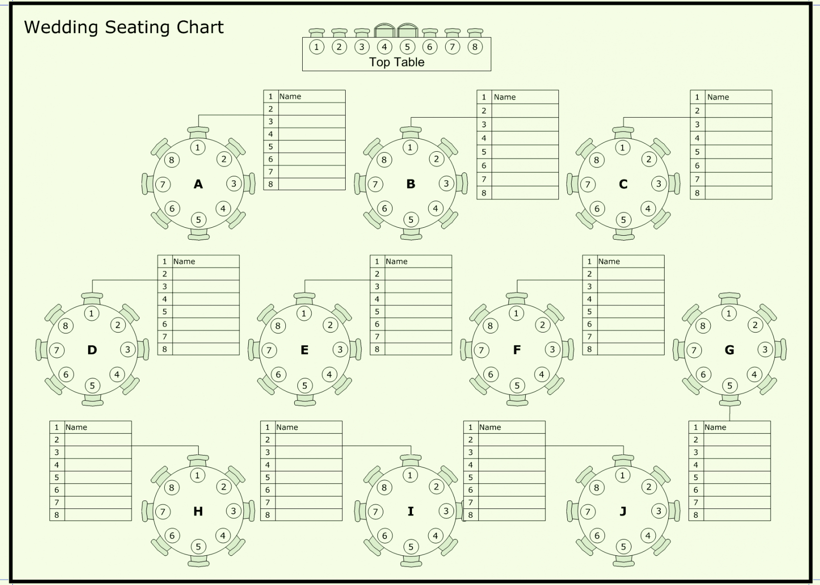 Create A Seating Chart Free Inspirational Free Wedding Reception Seating Chart Template
