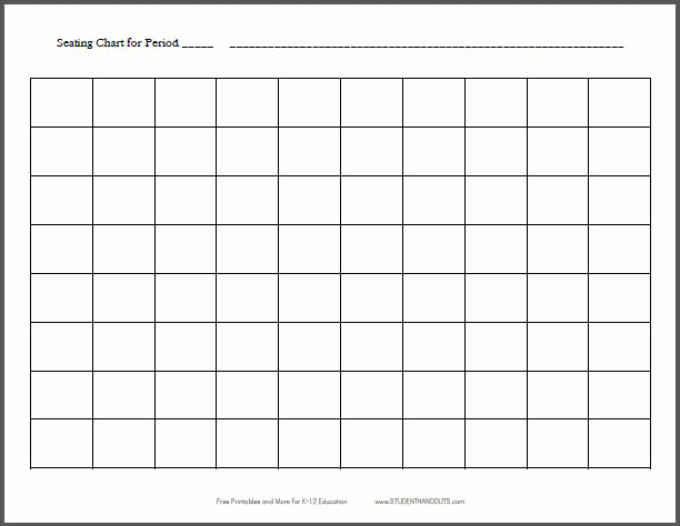 Create A Seating Chart Free New 10x8 Horizontal Classroom Seating Chart Template Free