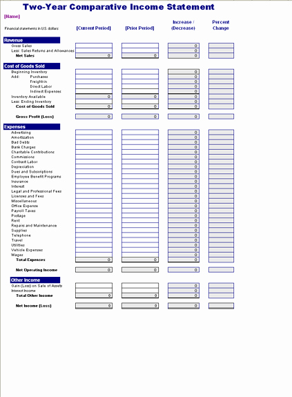Create An Income Statement Online Lovely Excel Template In E Statement