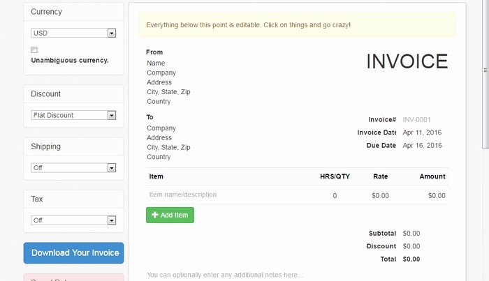 Create An Invoice Free Template Luxury 4 Line tools to Instantly Create Invoices for Free