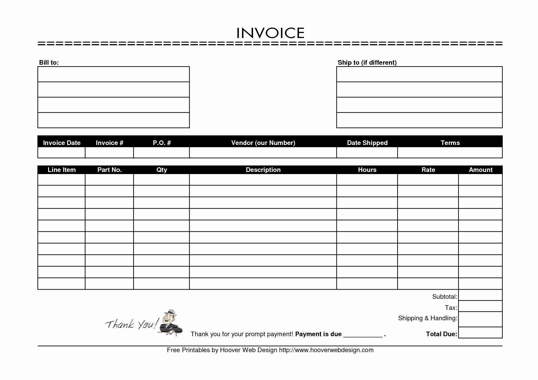 Create An Invoice Free Template Unique Printable Invoice Template Word Invoice Template Ideas