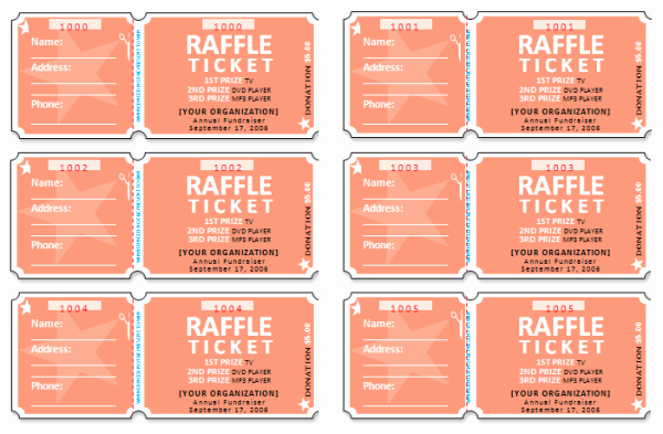 Create Numbered Tickets In Word Fresh Raffle Ticket Templates