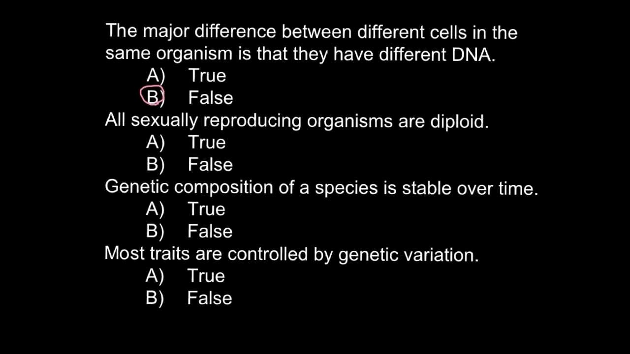 Create True or False Quiz Beautiful Genetics Quiz Questions with Answers