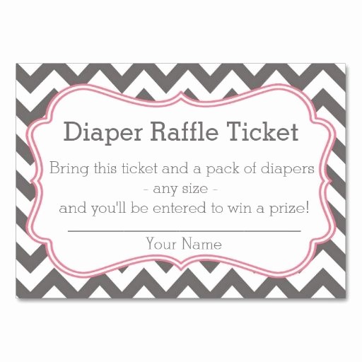 Create Your Own Raffle Tickets Luxury Grey and Pink Chevron Diaper Raffle Ticket