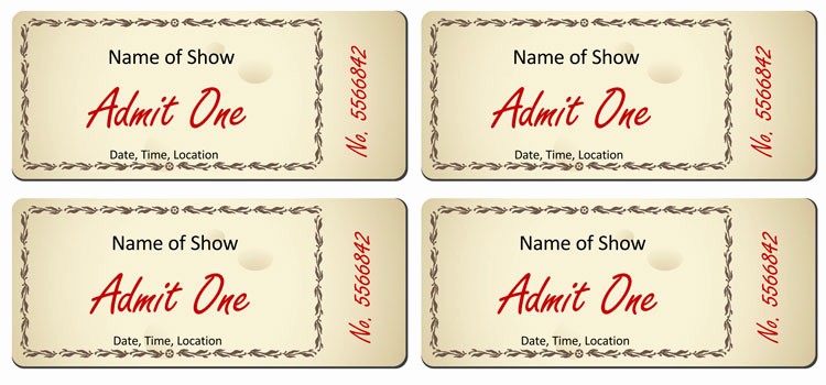 Create Your Own Tickets Free Elegant 12 Free event Ticket Templates for Word Make Your Own