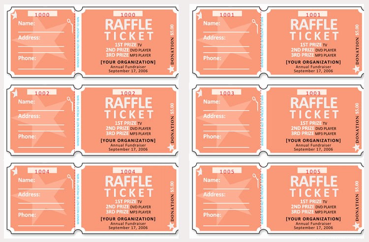 Create Your Own Tickets Template Best Of 45 Raffle Ticket Templates