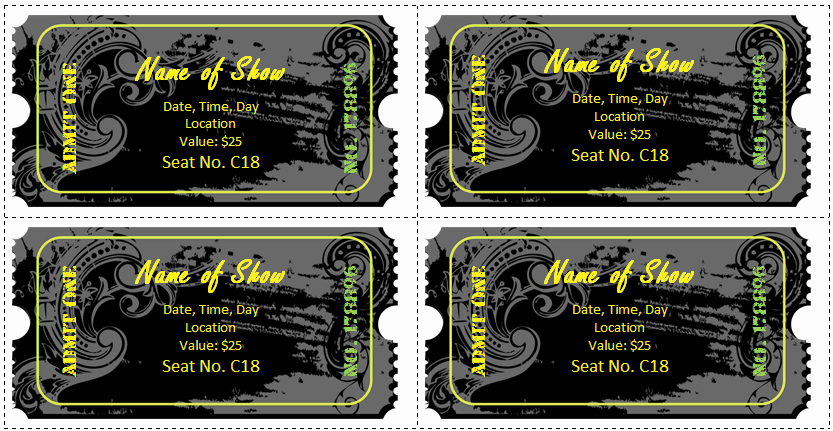 Create Your Own Tickets Template Best Of 6 Ticket Templates for Word to Design Your Own Free Tickets