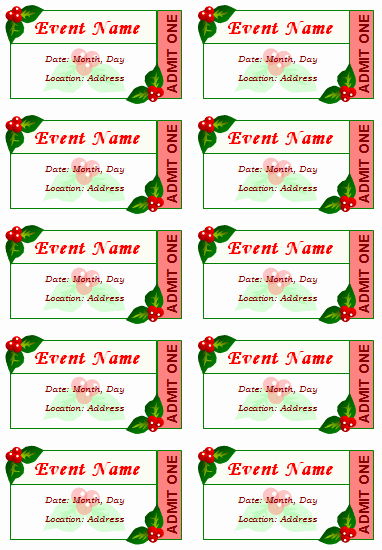 Create Your Own Tickets Template Fresh 12 Free event Ticket Templates for Word Make Your Own