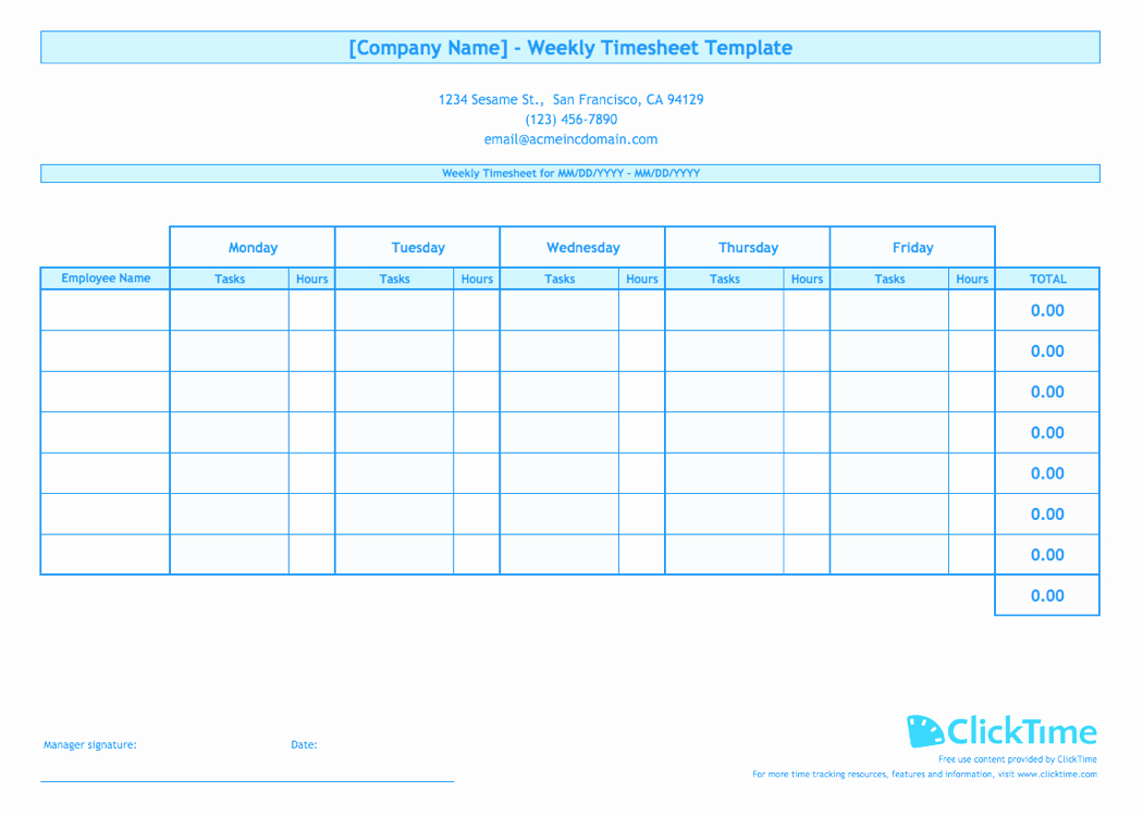 Creating A Timesheet In Excel Fresh Weekly Timesheet Template for Multiple Employees