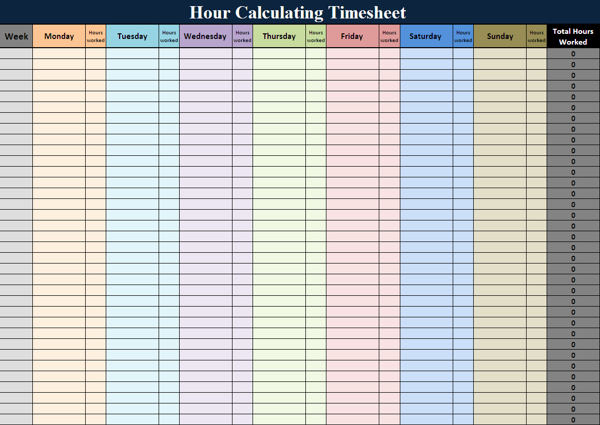 Creating A Timesheet In Excel Inspirational How to Create A Self Calculating Timesheet In Excel Free