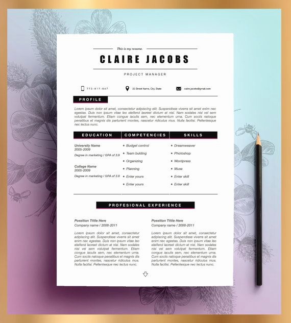 Creative Resume Template for Word Fresh Creative Resume Template Editable In Ms Word and by