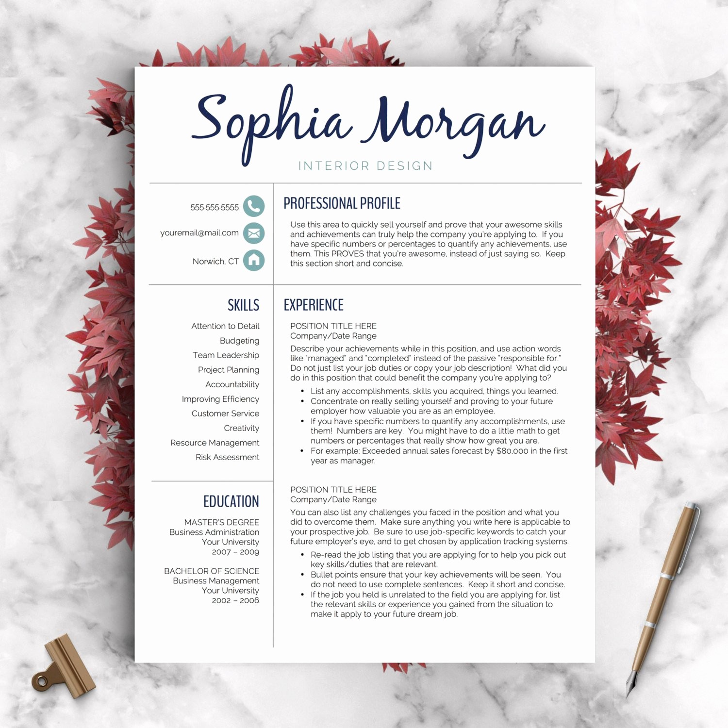 Creative Resume Template for Word New Creative Resume Template Resume for Word and Pages 1 2