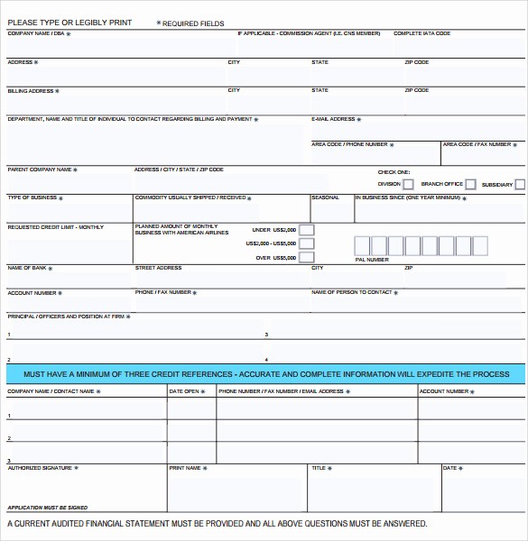 Credit Application form for Business Unique 10 Credit Application forms to Download