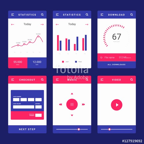 Credit Card Payoff Calculator App New &quot;ui Ux and Gui Template Layout for Mobile Apps Statistic