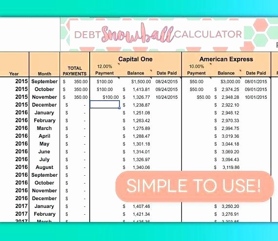 Credit Card Snowball Calculator Excel Beautiful Debt Payoff Calculator Excel Debt Payoff Spreadsheet Debt