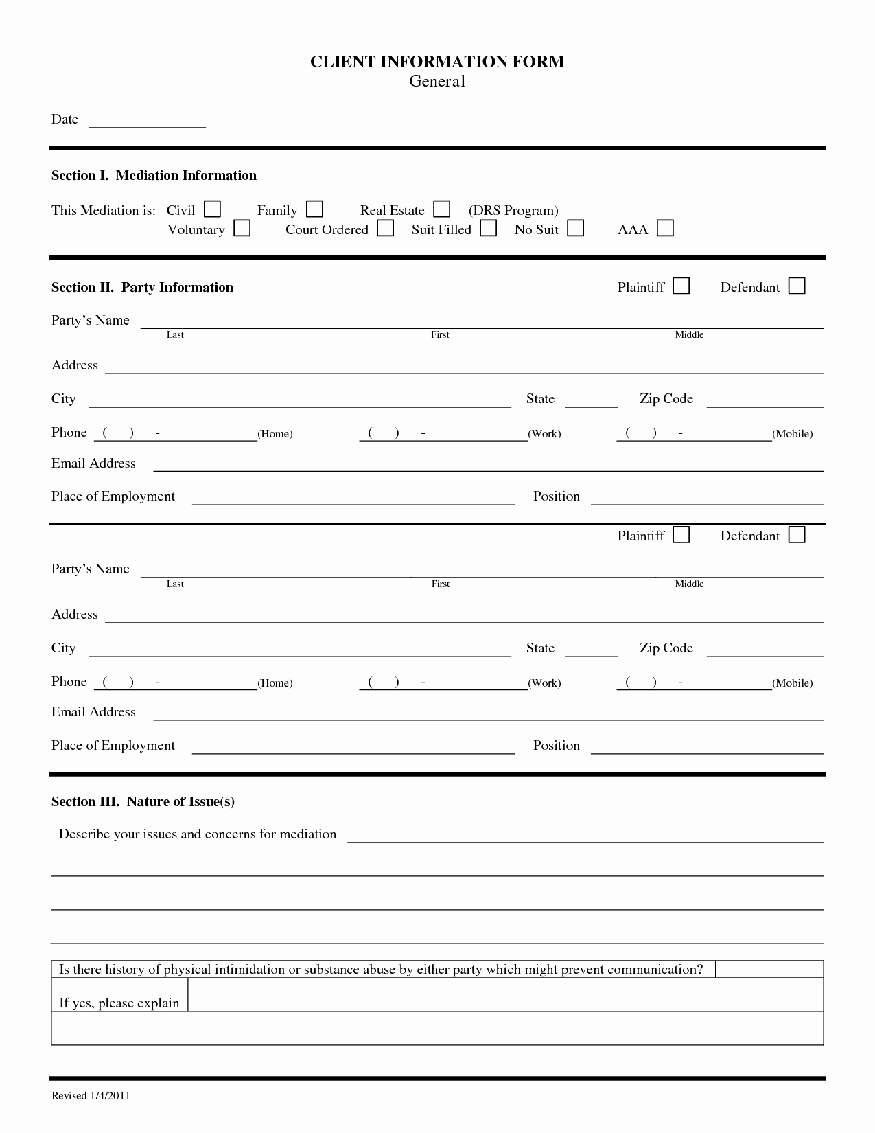 Customer Contact Information form Template Beautiful Real Estate New Client Information form Template