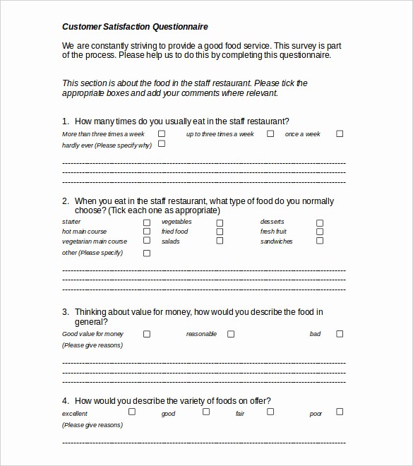 Customer Satisfaction Survey Template Free Best Of Survey Templates – 27 Free Word Pdf Documents Download