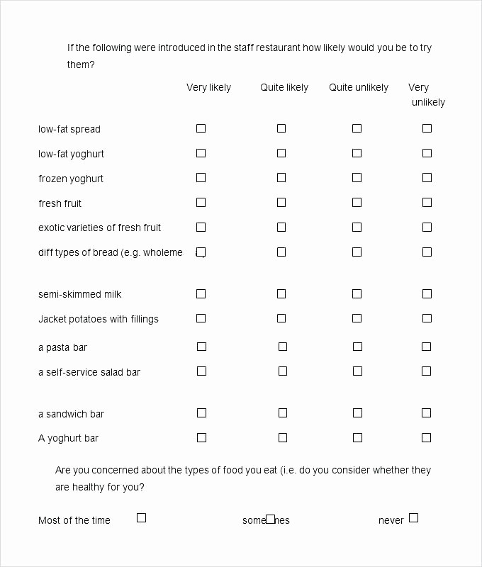 Customer Satisfaction Survey Template Free Unique Customer Service Survey Template Free Restaurant Survey