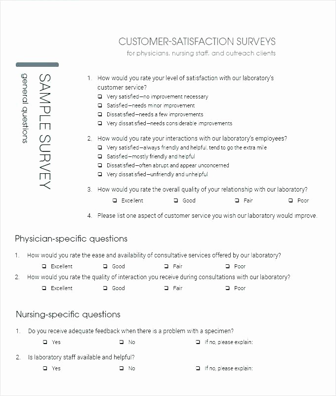 Customer Satisfaction Survey Template Free Unique Yes No Survey Template Word Sample Questionnaire Customer