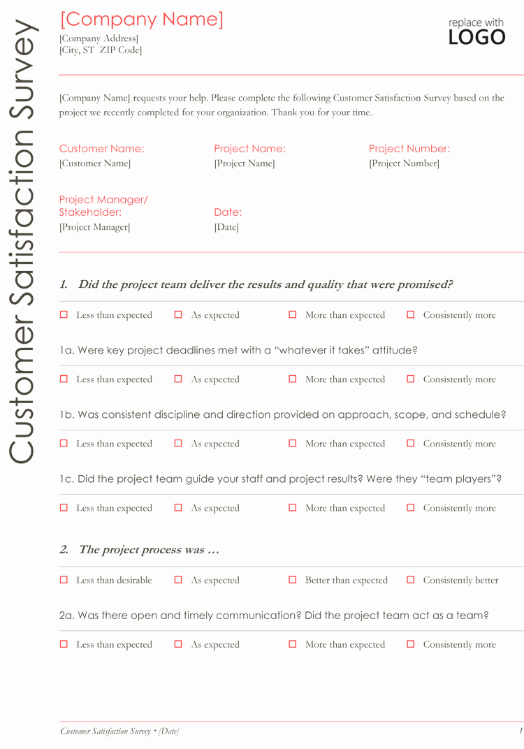 Customer Satisfaction Survey Template Word Elegant Customer Satisfaction Survey Template and Samples