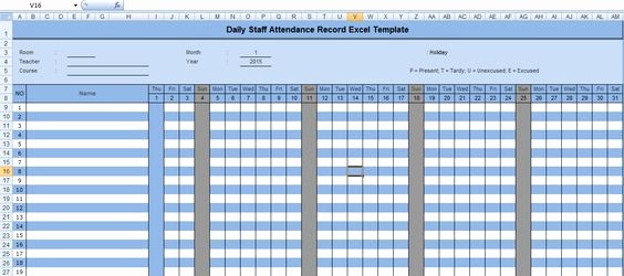 Daily attendance Sheet In Excel Luxury Daily Staff attendance Record Excel Template
