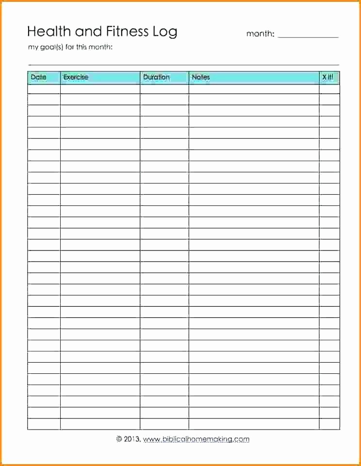 Daily Food and Exercise Log Lovely Printable Food Diary Template Free and Exercise Journal