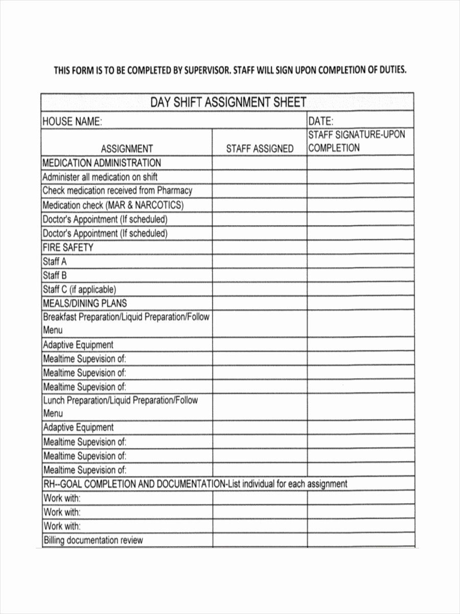 Daily Homework assignment Sheet Template Unique 11 Examples Of assignment Sheets