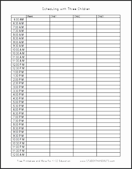Daily Hourly Planner Template Excel Awesome Daily Hourly Calendar Template Schedule Excel 8 Best