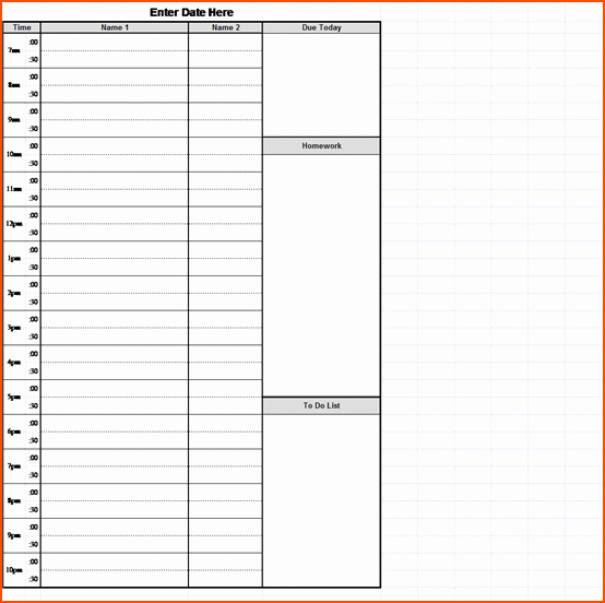 Daily Hourly Planner Template Excel Unique Hourly Schedule Template – Free Download