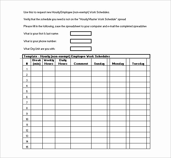 Daily Hourly Schedule Excel Template New Hourly Schedule Template 35 Free Word Excel Pdf