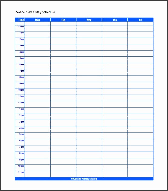 Daily Hourly Schedule Excel Template Unique 6 Excel Daily Work Schedule Sampletemplatess