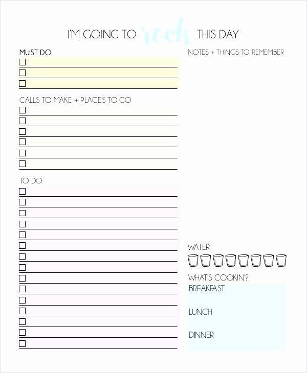 Daily Planner Template Google Docs Inspirational Diy Planner Templates Free Ideas for Daily Task Template