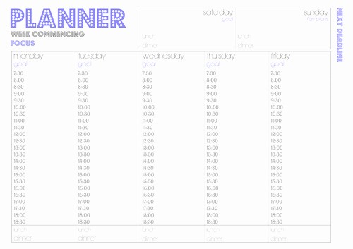 Daily Planner with Time Slots Elegant the Gallery for Weekly Planner with Time Slots