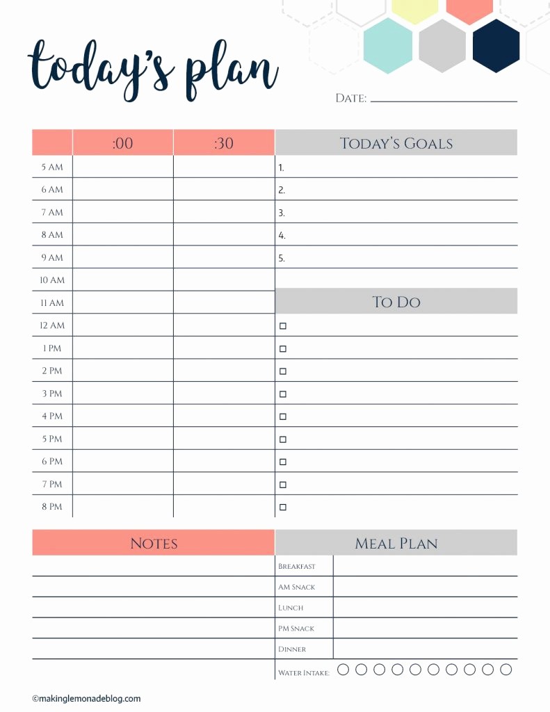 Daily Planner with Time Slots Fresh 10 Free Printable Daily Planners