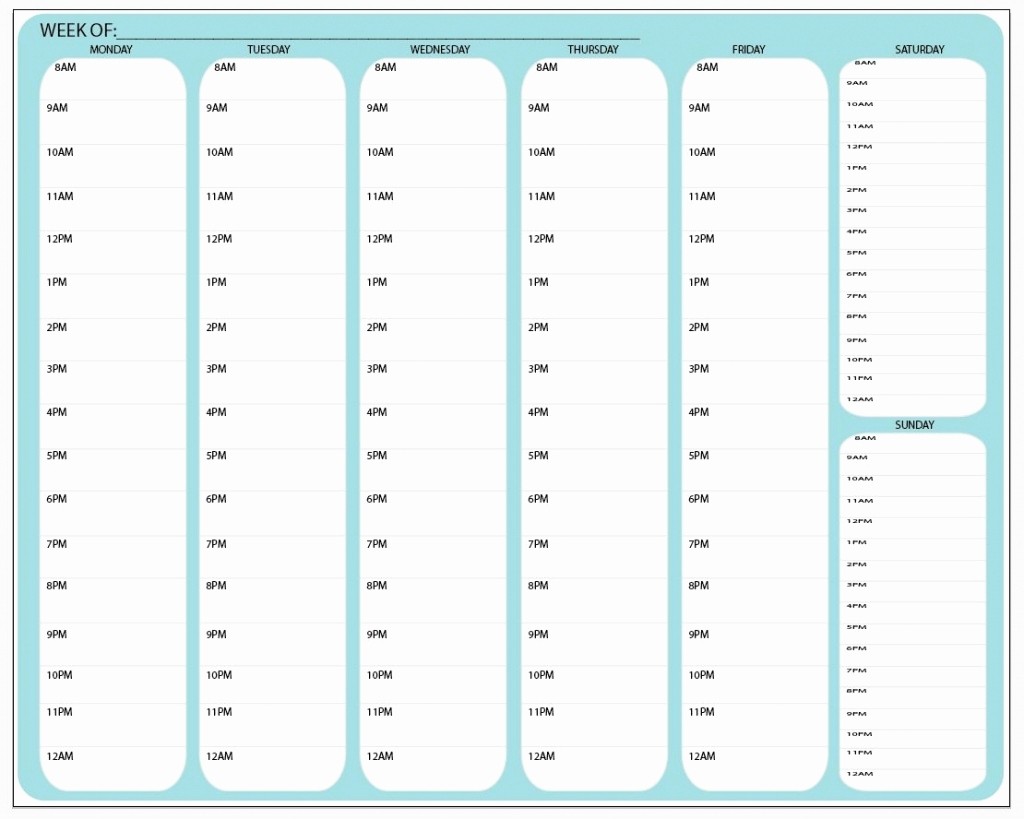 Daily Planner with Time Slots New Printable Weekly Calendar with 15 Minute Time Slots